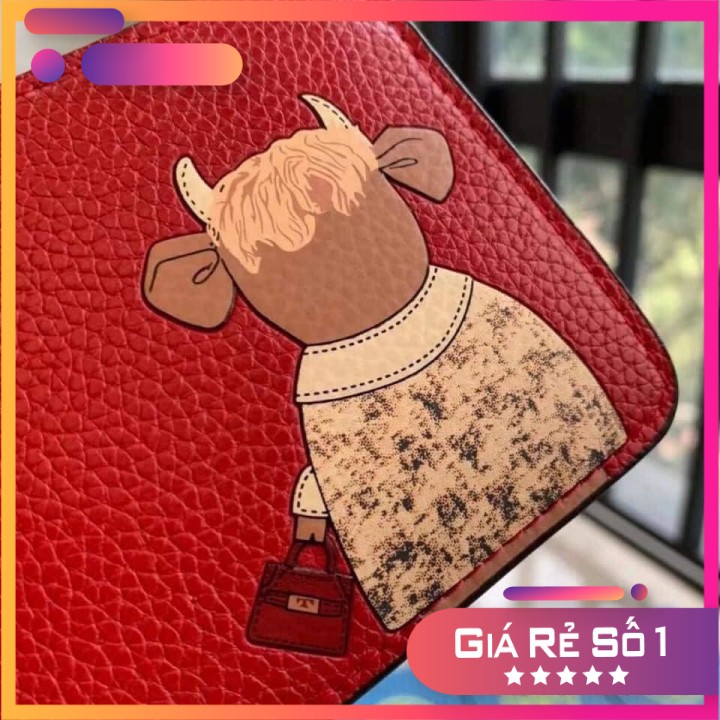 Ví Đỏ Tory Burch Card Holder Da Siêu mềm