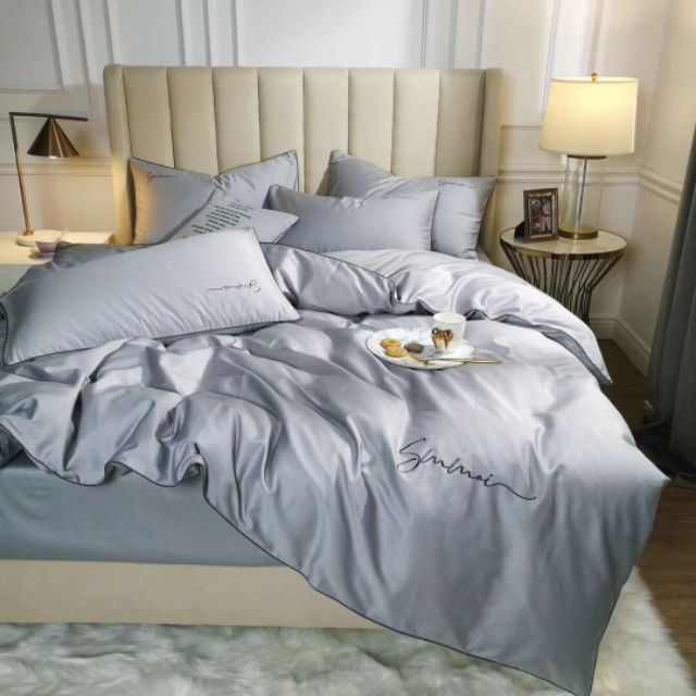 Bộ chăn ga gối lụa Sumoi nhập khẩu cao cấp,  chất lụa 40s không nhăn thoáng mát sẵn hàng đủ kích thước