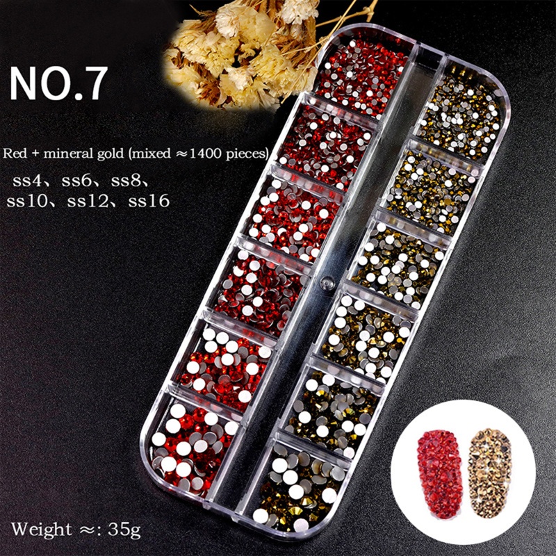 Set Đá Pha Lê Trong Suốt Lấp Lánh Dùng Trang Trí Móng Tay Nghệ Thuật