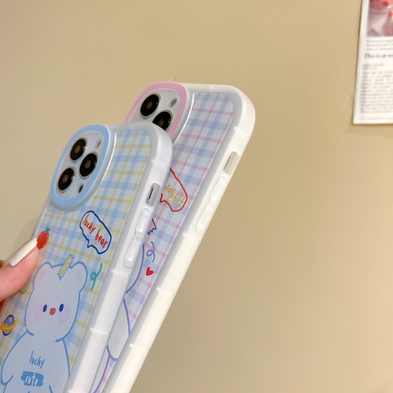 Ốp Điện Thoại Hình Thỏ Mắt To Hoạt Hình Cho iPhone 13Promax 11 / 12 / xs / 7 / 8p