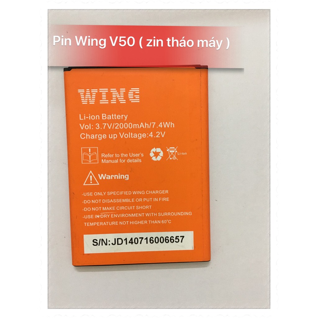 PIN WING V50 ( zin tháo máy )