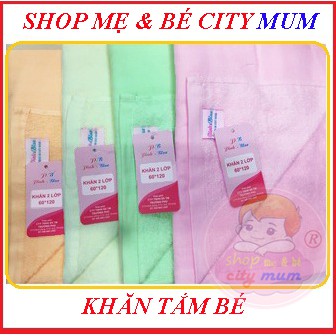 KHĂN TẮM BÉ/KHĂN QUẤN BÉ 2 MẶT SIÊU MỀM ( MẶT XÔ - MẶT BÔNG )