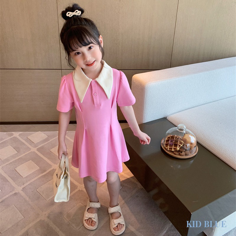 Đầm Cổ polo Thời Trang Mùa Hè Cho Bé Gái