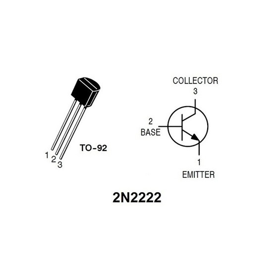 5 chiếc transistor 2n2222 BJT chân cắm dip To18