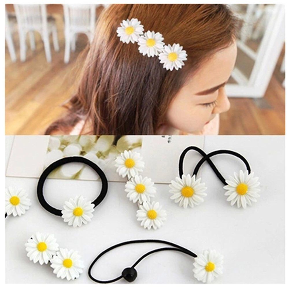 Bộ 2 dây cột tóc co giãn hình hoa xinh xắn cho nữ