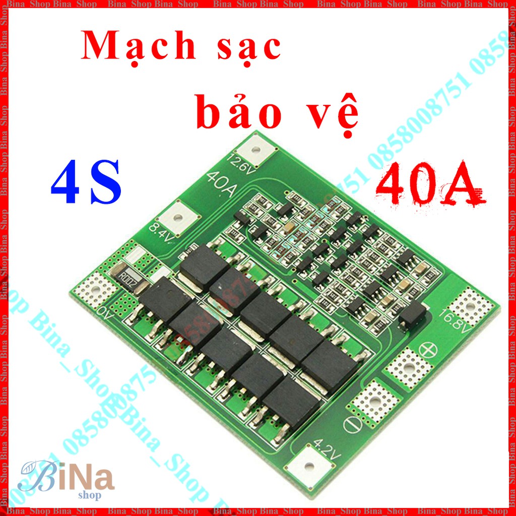 Mạch sạc bảo vệ pin 4S 40A cân bằng / tiêu chuẩn