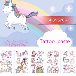 Vỉ hình xăm ngựa kì lân Unicorn QT