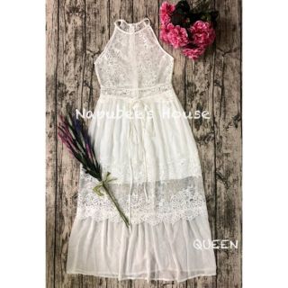 Váy maxi phối ren - hàng thiết kế cao cấp