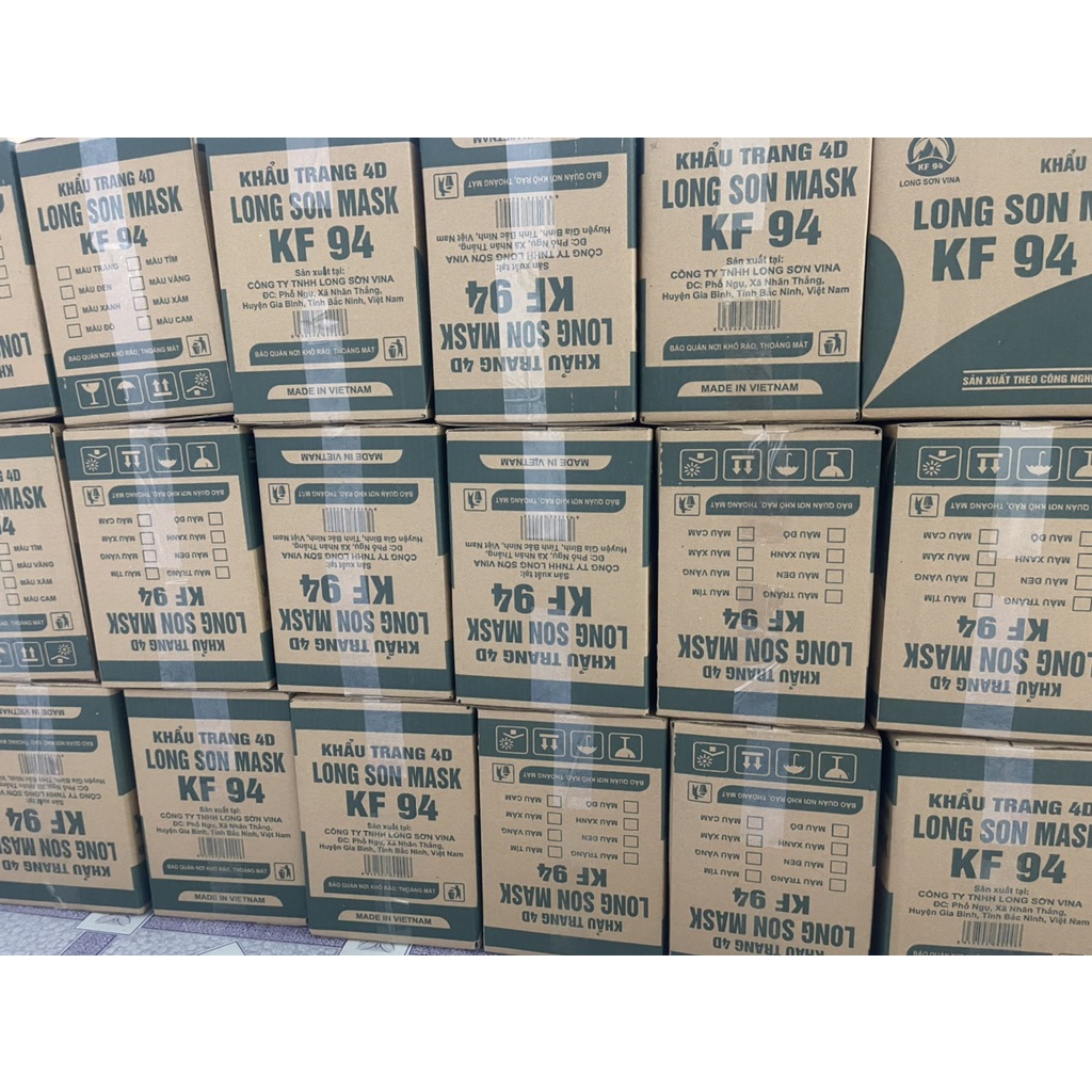 SET 5 GÓI KHẨU TRANG LONG SƠN 4D KF94