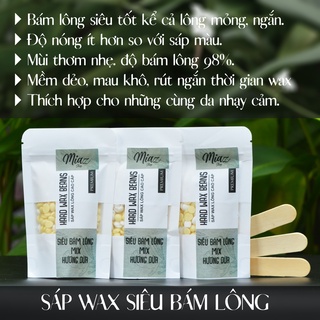 (Mẫu dùng thử) Sáp Siêu Bám Lông cao cấp mix sữa dừa, Bịch chuẩn 50gr (Tặng kèm que lấy sáp)