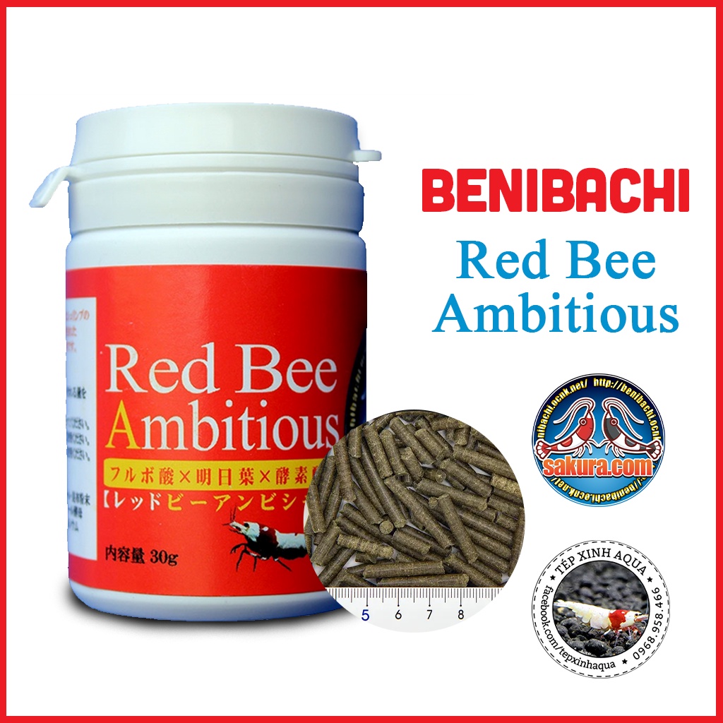 Thức ăn tép cảnh cao cấp BENIBACHI RED BEE AMBITIOUS giàu đạm và dinh dưỡng [Tép Xinh Aqua]