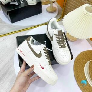 Giày_Nike Vệt Nâu cho nữ xinh năng động , Giày_Nike Air Force 1 Độn Đế Tăng Chiều Cao 6cm Nữ Hàng Cao Cấp Full Box 🖖🏻