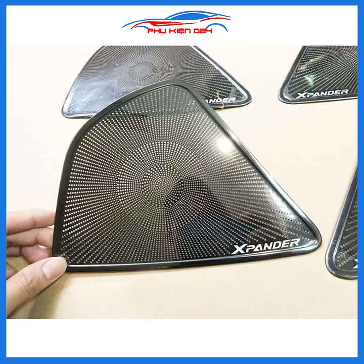 Bộ ốp màng loa vân Titan cho xe Xpander 2018-2019-2020-2021-2022 chống xước trang trí nội thất ô tô