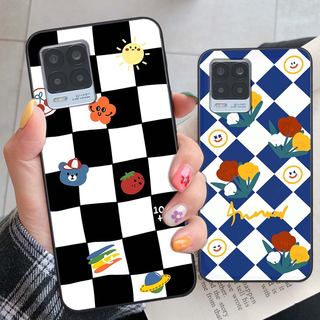 Ốp Realme 8 họa tiết hoa, gấu thời trang, ốp dẻo bền đẹp