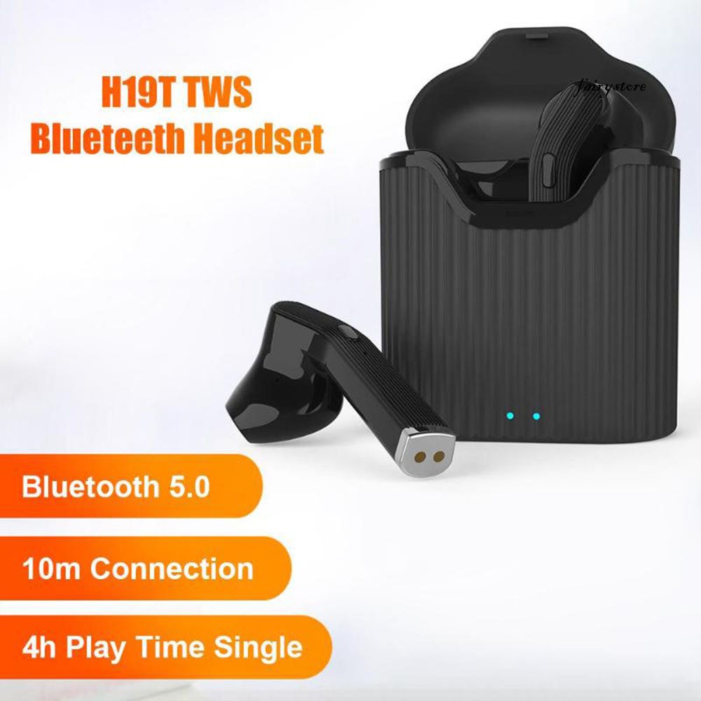 Tai Nghe Bluetooth 5.0 Không Dây Fs + H19t Tws Bass Stereo Cho Ios Android