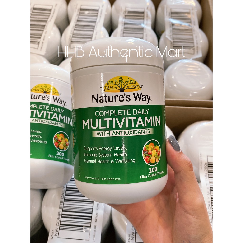 Vitamin tổng hợp và tảo biển - Nature's Way Complete Daily Multivitamin With Antioxidants 200 viên - Xuất xứ Úc