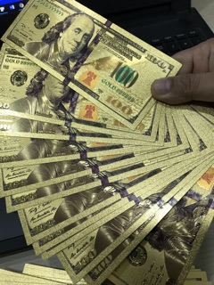 Tờ tiền 100$ mạ vàng