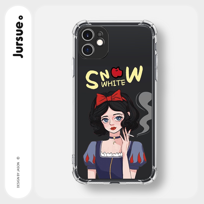 Ốp lưng JURSUE chống sốc hoạt hình dễ thương đẹp cho iPhone 13 12 11 Pro Max SE 2020 X XR XS ip 8 7 6 6S Plus kute Y30
