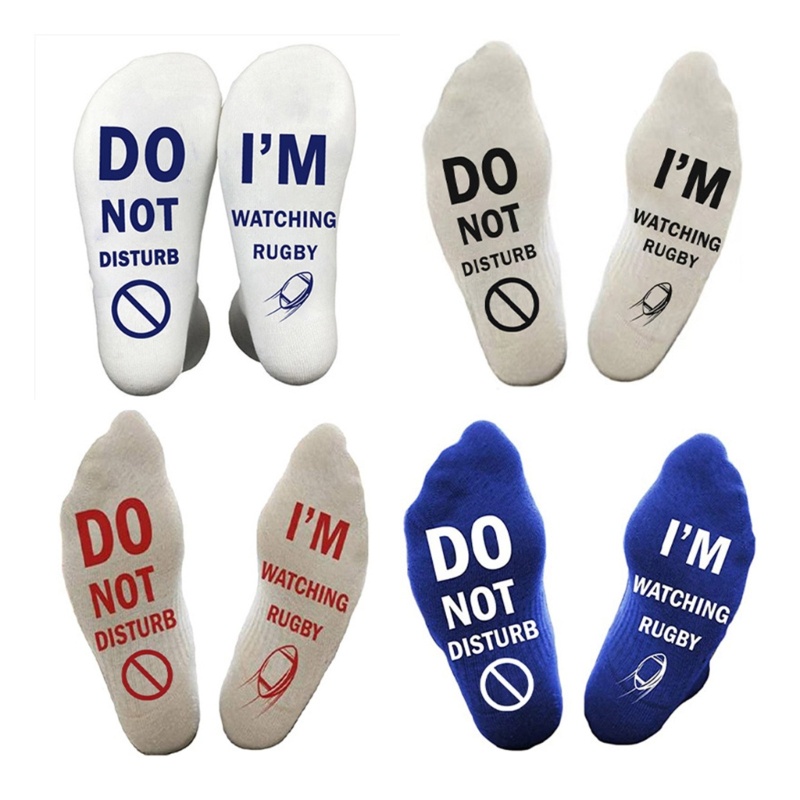 Youyo Vớ Cotton Thể Thao Unisex In Chữ Do Not Disturb I Watching Rugby Mới Lạ Dành Cho Người Chơi Thể Thao Đội Lo