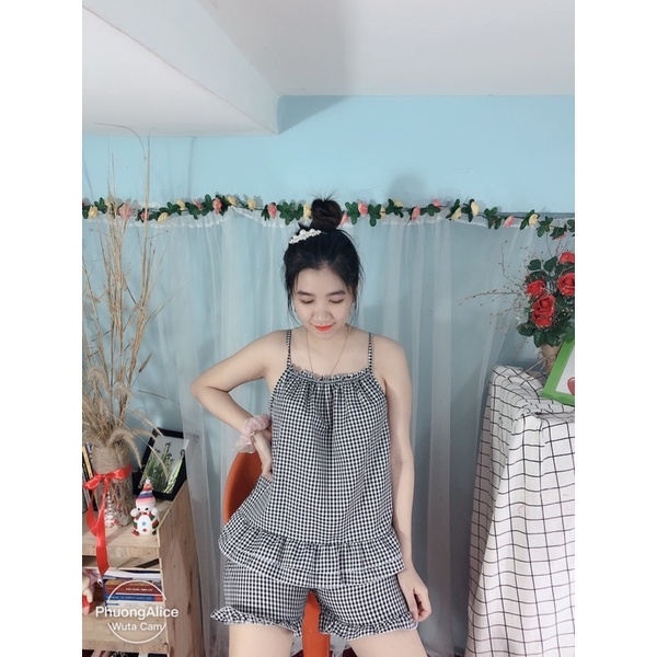 ❤️RẺ VÔ ĐỊCH❤️Đồ Bộ đùi mặc nhà, Đồ độ hai dây mặc nhà[ảnh+video thật]