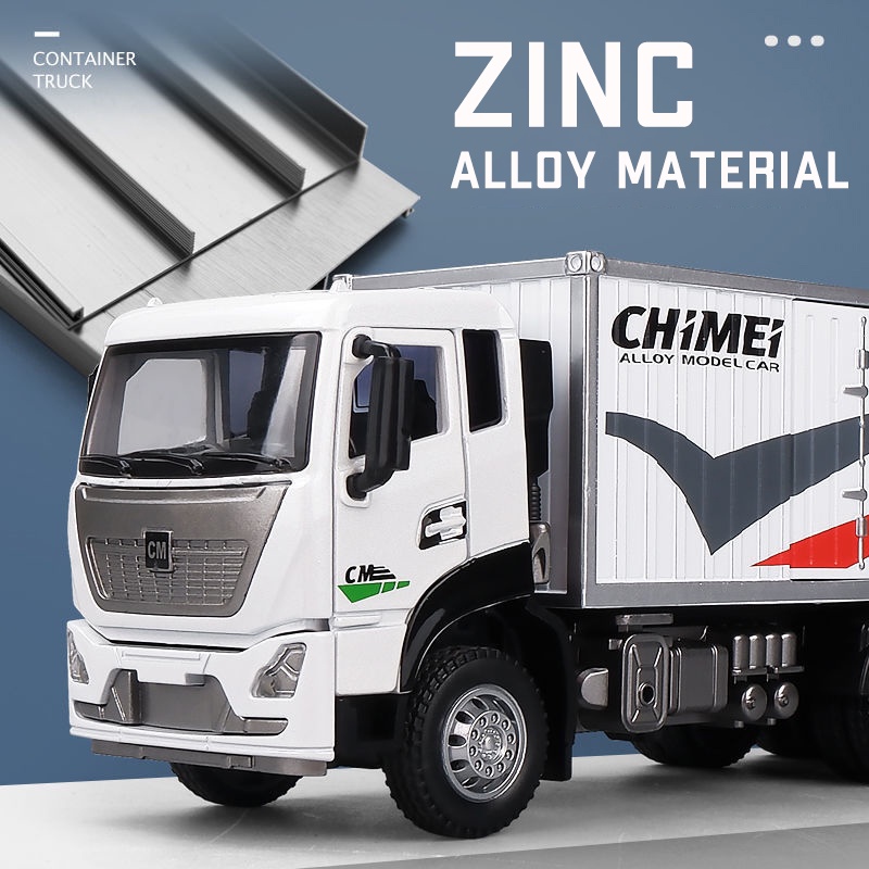 Mô Hình Xe Container Bằng Hợp Kim Tỉ Lệ 1: 32 Có Đèn Và Nhạc Dành Cho Bé Trai