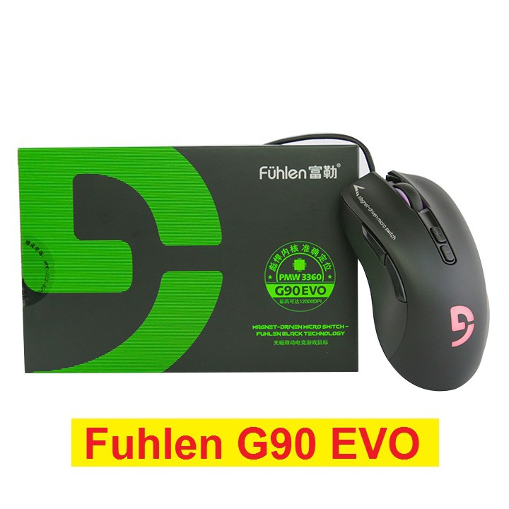 [Mã 267ELSALE hoàn 7% đơn 300K] Chuột Fuhlen G90 EVO cảm biến Pixart PMW3360 mới nhất