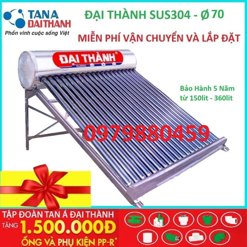 Máy nước nóng năng lượng mặt trời ĐẠI THÀNH CLASSIC F70, BH 5 năm