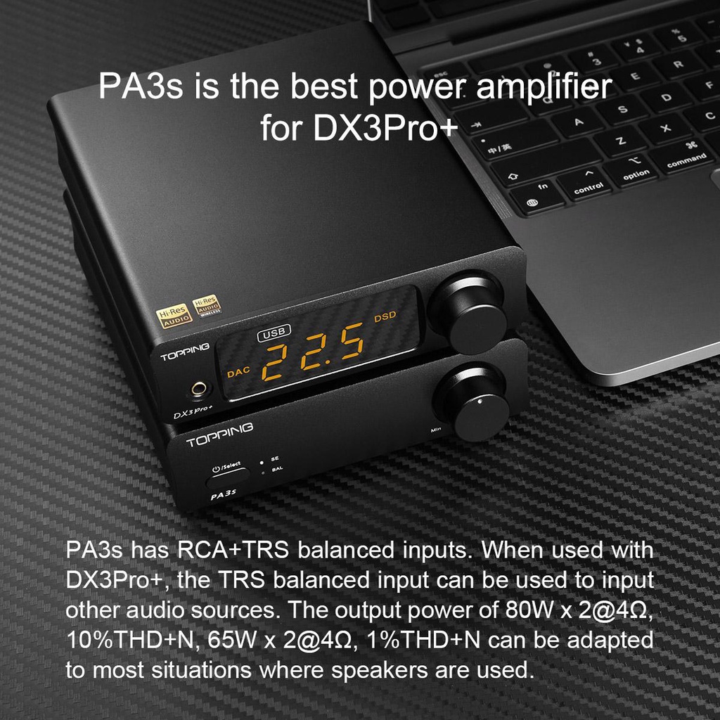 Thiết Bị Giải Mã Âm Thanh DAC Topping DX3 Pro+ /Chip DAC ESS ES9038Q2M và Bluetooth 5.0