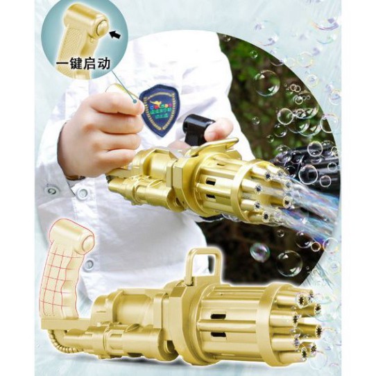 Đồ chơi phun bong bóng nước bằng nhựa hai màu vàng đen cho bé, 6.8x20x9 cm (1182PBB)