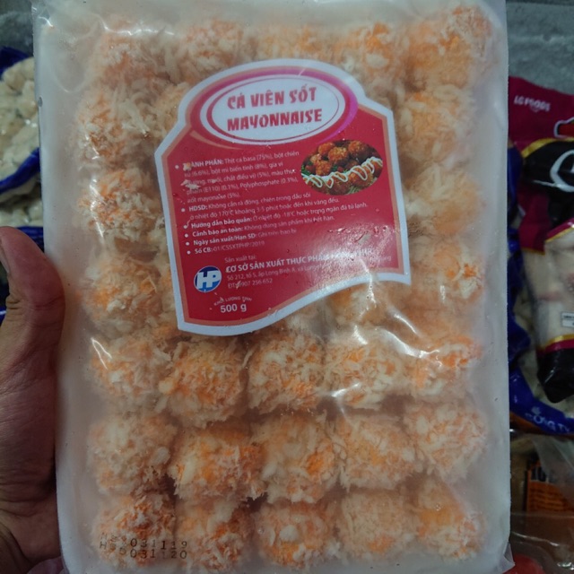 Cá viên sốt mayonnaise 500g 35v ( nhận giao hàng khu vực hcm, khách tỉnh mua sll) | BigBuy360 - bigbuy360.vn