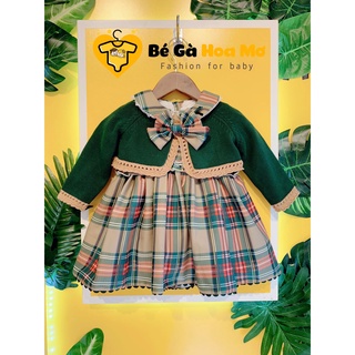 Set 3ct váy xanh caro noel