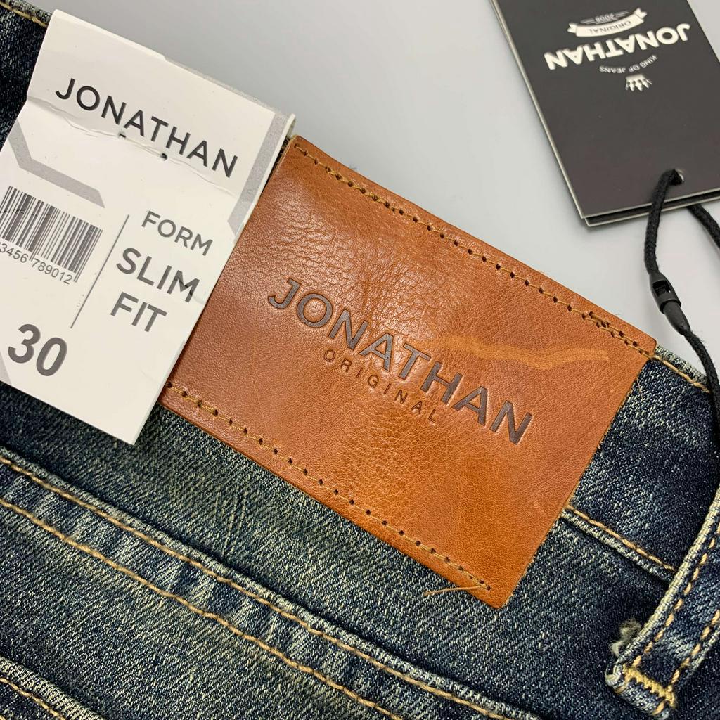 Quần jean nam xanh mài rách có lót JONATHAN QJ064 vải denim cao cấp co dãn nhẹ 4 chiều, form dáng chuẩn đẹp, hottrend