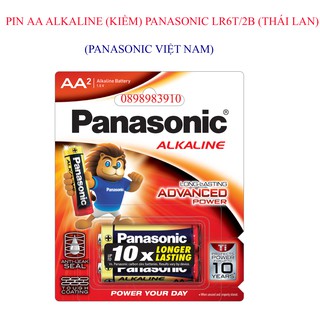 Pin AA Alkaline PANASONIC 1.5v vỉ 2 viên LR06T/2B