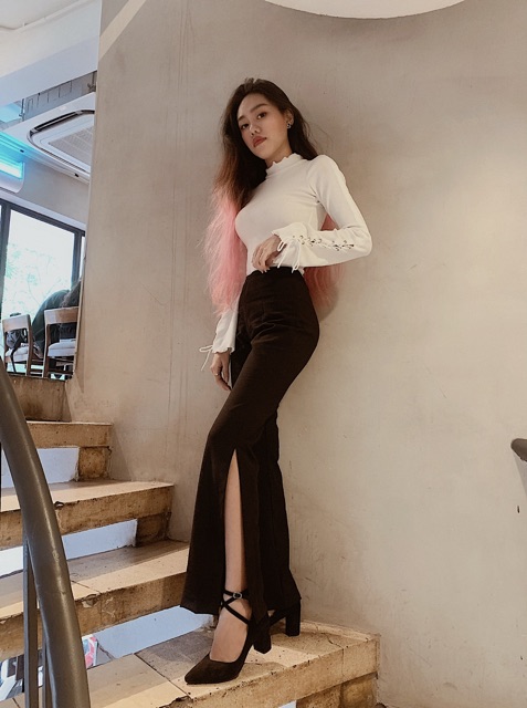 Abela Culottes quần ống loe xẻ tà | BigBuy360 - bigbuy360.vn