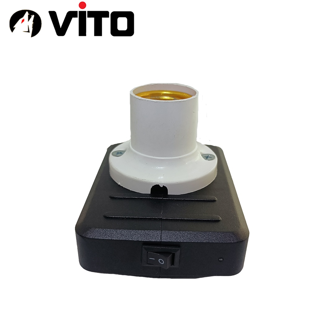 [KHÔNG KÈM PIN] Đế Đèn Đui E27 12V-24V VITO Sử Dụng Pin Chân MAKITA 21V Gắn Bóng LED Đế Đúc ABS