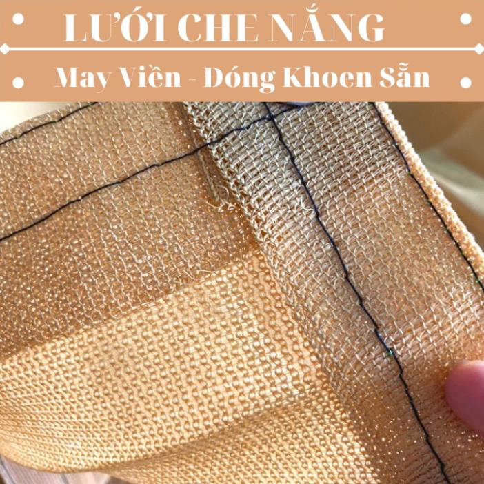 Lưới Che Nắng - May Viền Đóng Khoen Sẵn - Kích Thước 2x3 - Màu Vàng - Nhựa Nam Việt