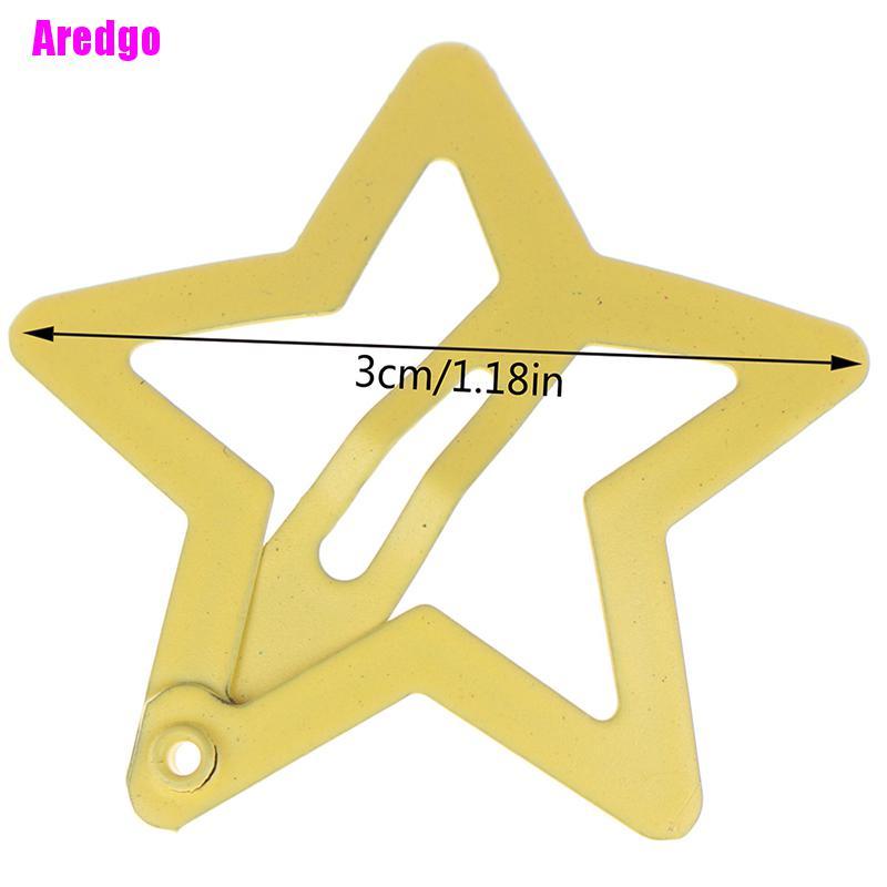 [Hàng mới về] Set 6 kẹp tóc kim loại hình ngôi sao dễ thương cho bé gái