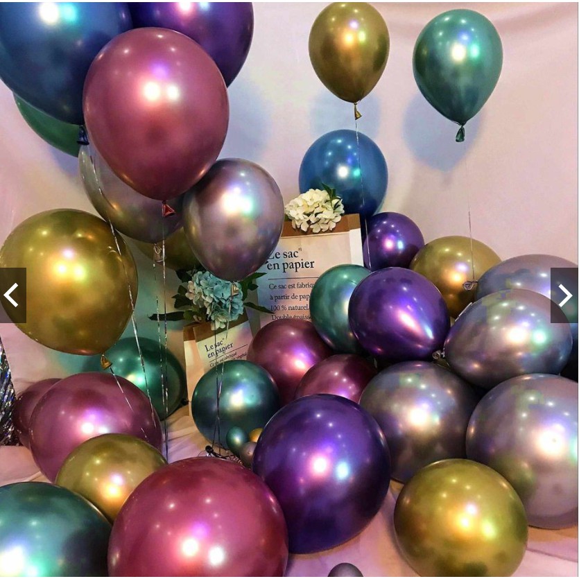(Giá sỉ sập sàn) Bong Bóng Chrome Lẻ Trang Trí Sinh Nhật, Thôi Nôi, Tiệc Cưới, Party, Lễ Hội, Sự kiện