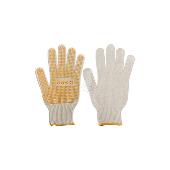 Găng tay dệt kim & có đốm chấm nhựa PVC INGCO HGVK05
