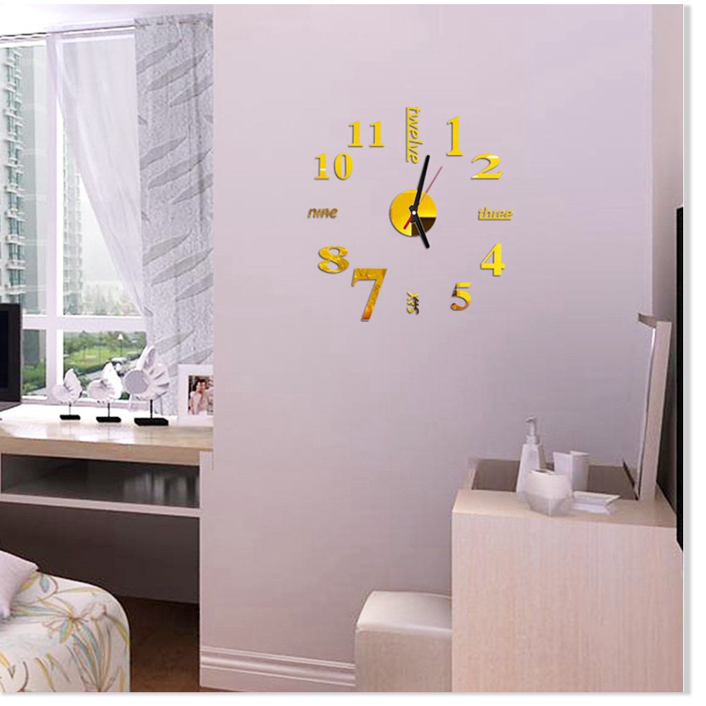 Đồng hồ  BH 1 THÁNG  Đồng hồ dán tường phù hợp với không gian văn phòng, ở nhà, thiết kế thông minh, sáng tạo 6971