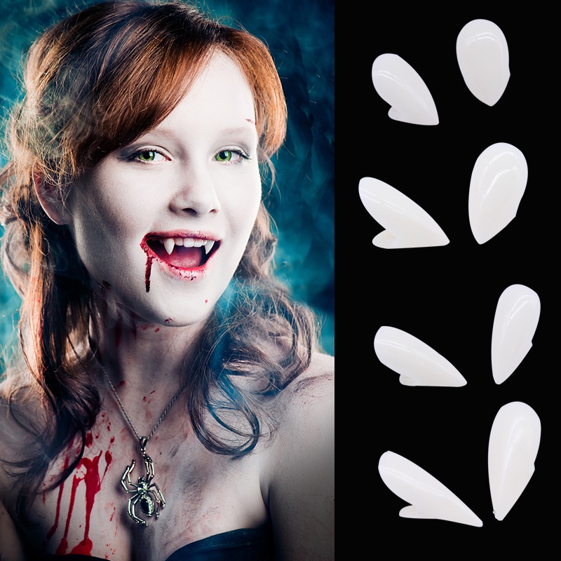 1 Cặp Răng Ma Cà Rồng Giả 4 Kích Cỡ Cho Lễ Halloween