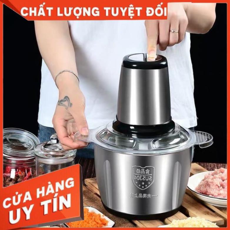 Sale Sốc -  Máy xay thịt cối Inox 4 lưỡi đa năng. . Siroshop.