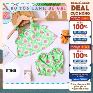 [TẶNG CỘT TÓC] Đồ Bộ Bé Gái Hai Dây SABAKIDS Cánh Tiên Tôn Lanh Xinh Xắn Cực Mát Cho Bé