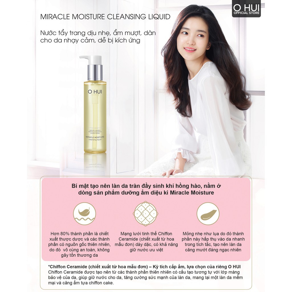 Nước Tẩy Trang OHUI Miracle Moisture Cleansing Liquid 150ml