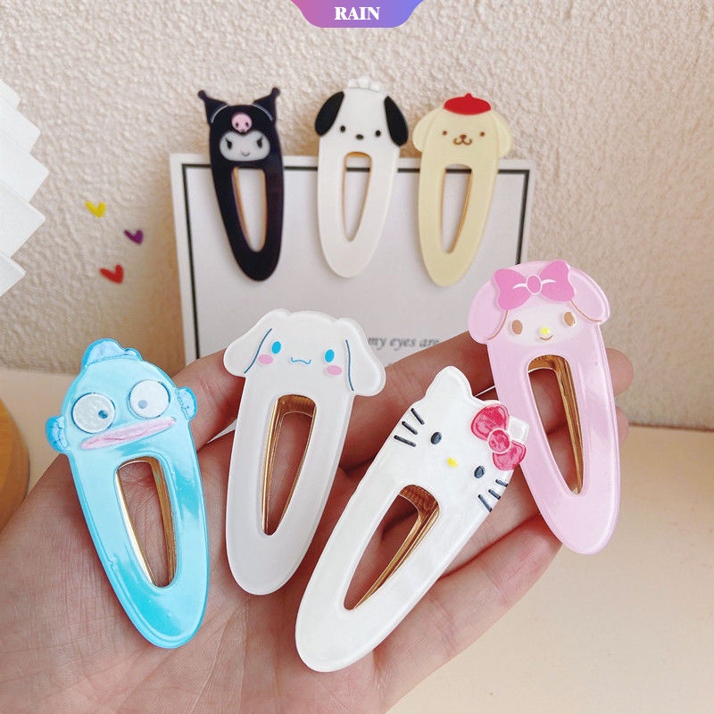 1 Kẹp Tóc Hình Melody Hello Kitty Cinnamoroll Kuromi Sanrio Đáng Yêu Cho Nữ