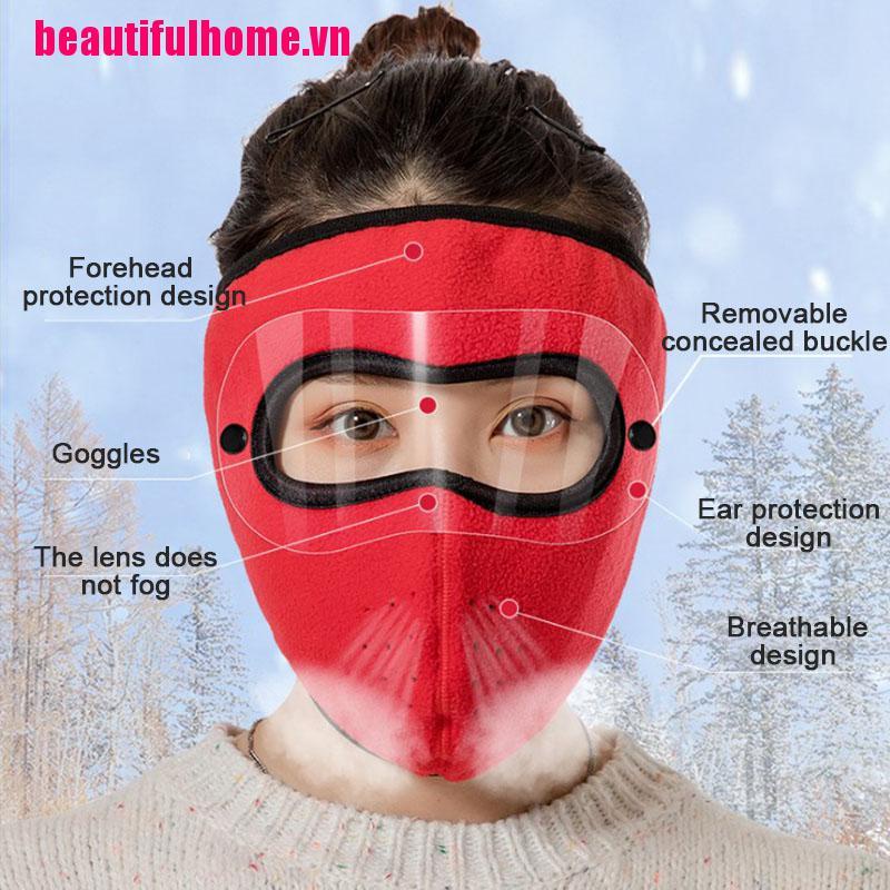 Khẩu Trang Bảo Vệ Giữ Ấm Mùa Đông Có Thể Tháo Rời