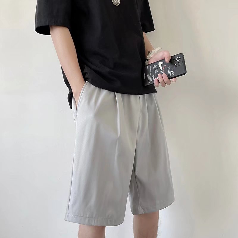Quần Short Nam Vải Lụa Lạnh Màu Trơn Thời Trang Hàn Quốc Simple Fashion quần đùi nam quần đùi nam mặc nhà from rộng bigsize quần đùi bé gái