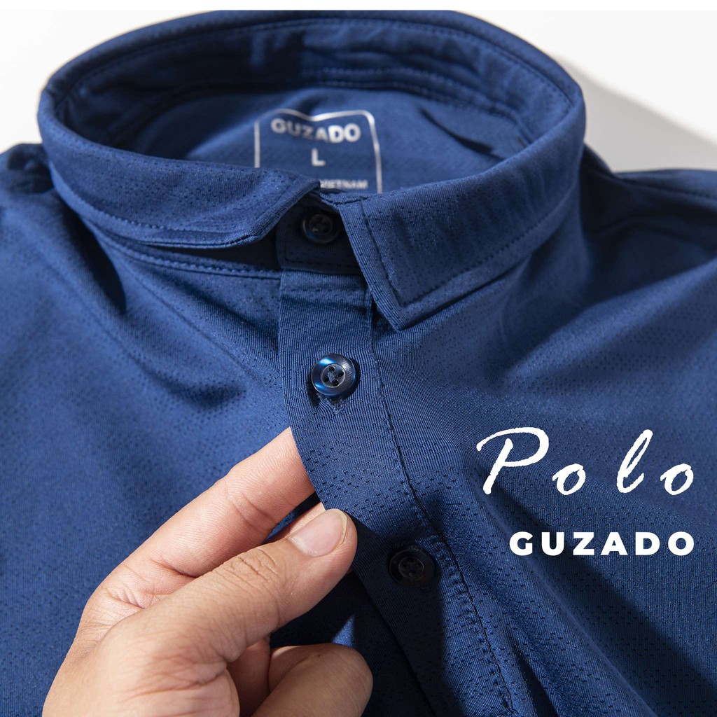 Áo Polo Nam cổ bẻ GUZADO cổ bẻ tay lỡ vải thun thể thao Cotton thời trang, chuẩn form, sang trọng lịch lãm GPL01 | BigBuy360 - bigbuy360.vn