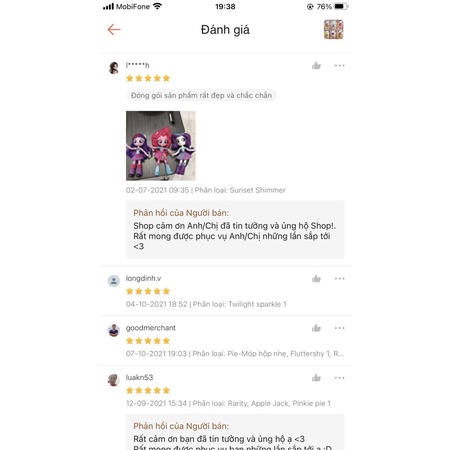 Búp bê My Little Pony xuất dư