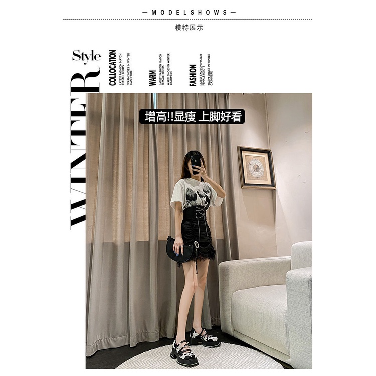 Giày Cao Gót 2022 Mũi Vuông Đế Dày Phong Cách Anh Quốc Kiểu Mới Cho Nữ